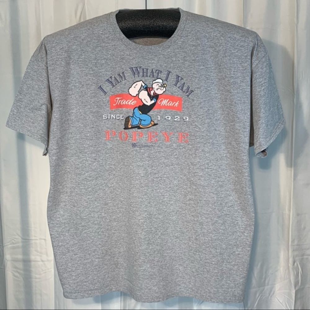 Fruit of the Loom “Popeye” grey short sleeve tee shirt.